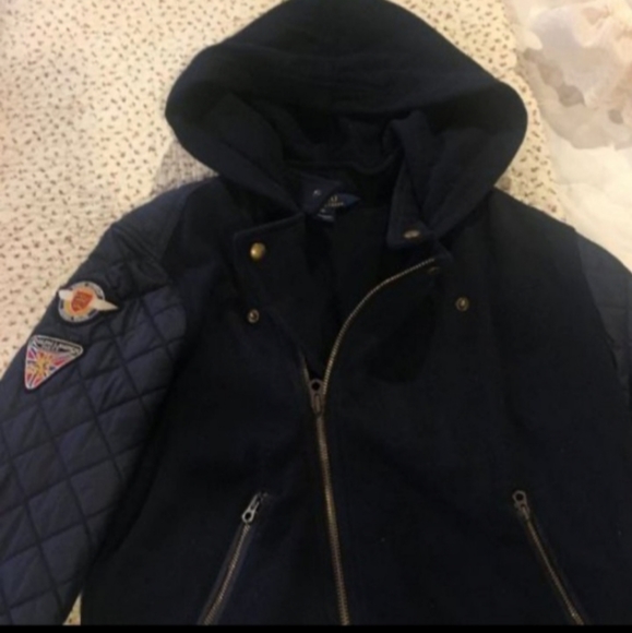 Polo Ralph Lauren hooded bomber jacket girls size 16 - Picture 1 of 4